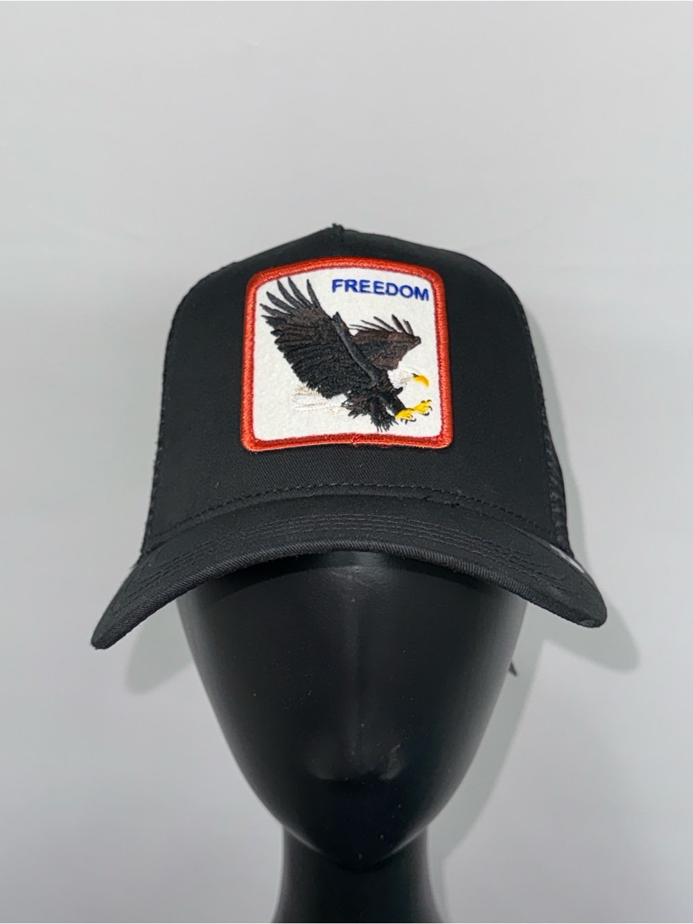 Goorin Bros The Farm SnapBack Trucker Hat FREEDOM Eagle Black Authentic NEW